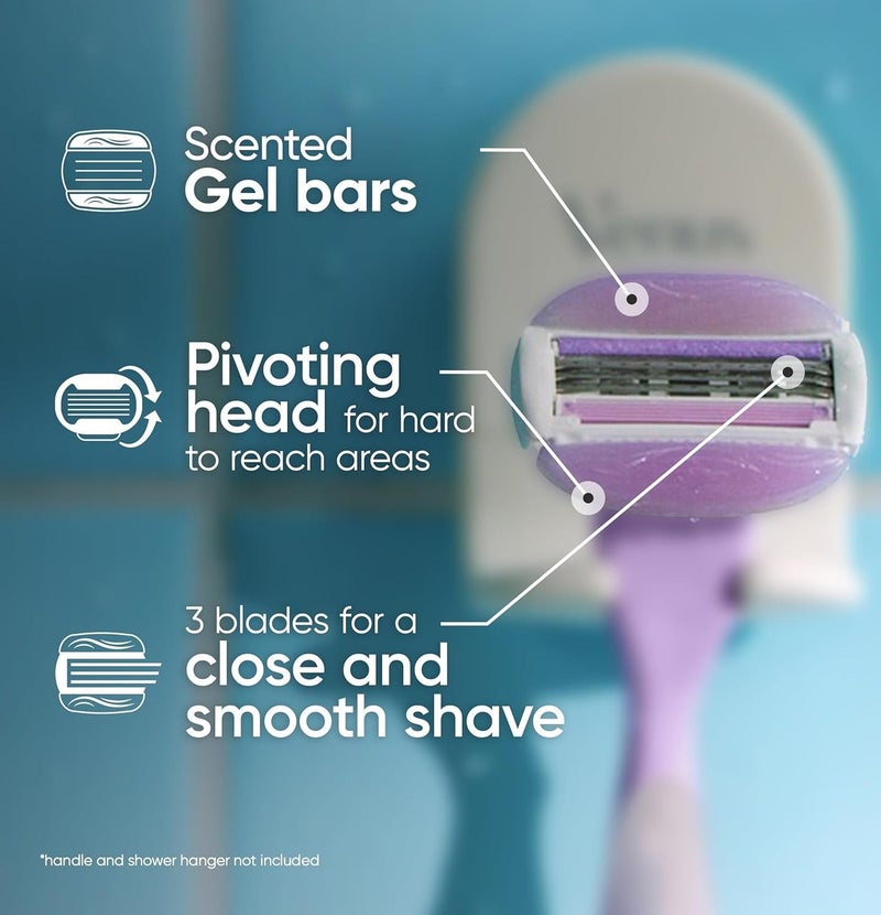 عبوات شفرات حلاقة جيليت فينوس كومفورت جلايد بريز النسائية، عبوة من 4 قطع في علبة واحدة - Image 4